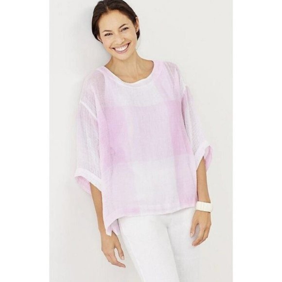 J. Jill Women's Pink Linen Kimono Shirt Size Small S - Picture 1 of 1